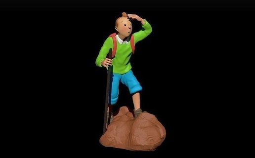 tintin tintinlover milou aventuras juguete 3d gratis cómic comedia personaje héroe Arte esculturas 3d print model - Mito3D
