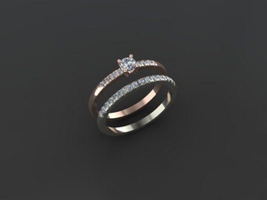 kleine niedliche ring Schmuck diamondring tinyring cutering lovering lovelyring Ringe 3d print model - Mito3D