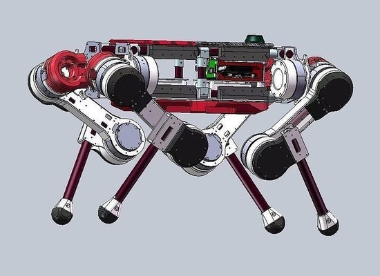 tinymal-b 5-1 scaled robot model of anymalb quadruped sci fi machine mechanical science engineering 3d print model - Mito3D