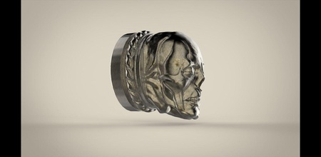la punta del cráneo joyería el zombe de anatómica cnc 3d horror colgantes 3d print model - Mito3D