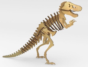 tiranossauro rex rompecabezas 3d enigma jurássico fosil esqueleto jogos brinquedos 3d print model - Mito3D