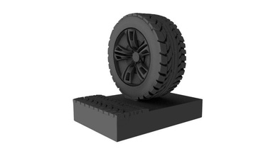 pneu-roda de banda rodagem hobby-diy roda carro pneu auto a indústria automotiva 3d imprimir hobby diy equipamento industrial comerciais os acessórios do veículo 3d print model - Mito3D