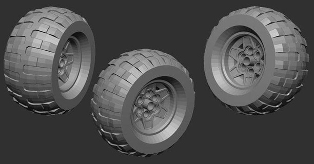 pneu 3d impressão modelo roda veículo carro borda corrida jogos brinquedos 3d print model - Mito3D