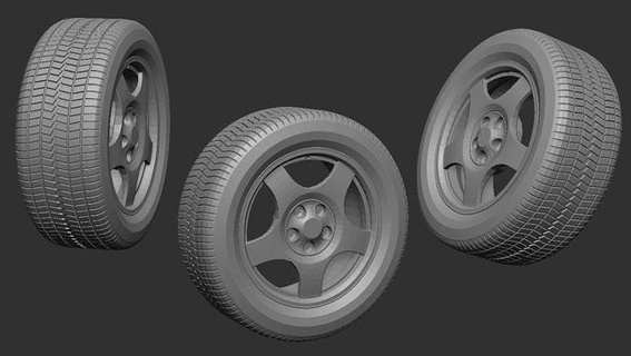 pneu 3d impressão modelo veículo carro roda borda corrida jogos brinquedos acessórios 3d print model - Mito3D