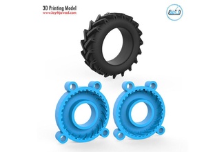 tire mold 3d printing model rough terrain truck wheel scale car double diecast toy vehicle cars rc offroad 4x4 heavyduty heavy suv hobby diy automotive 3d print model - Mito3D