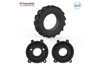 tire mold rough terrain truck wheel scale car double diecast toy vehicle cars rc offroad 4x4 heavyduty heavy suv hobby diy automotive 3d print model - Mito3D