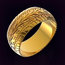 la bande de roulement bague bijoux l'anneau des pneus le pneu les or d'argent anneaux 3d print model - Mito3D