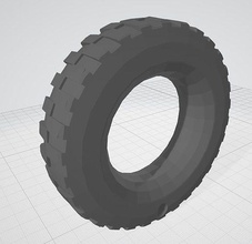 pneu ancien filaire rc voiture d40x10 mm roue jouet piko anker Jeux jouets 3d print model - Mito3D