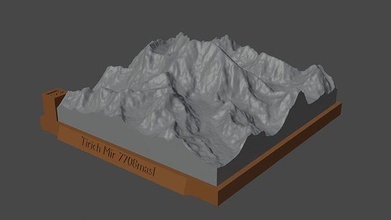 tirico mir montaña paisaje volcán terreno ambiente naturaleza fotogrametría elevación dem Ciencias 3d print model - Mito3D