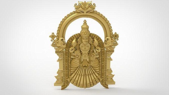 tirupathi balaji 3d modelo tirupati 3dm expediente religioso colgantes joyas esmalte joyería imprimible impresión joya cad oro ligero 3d print model - Mito3D