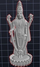 tirupati balaji idol 3d druckbar modell 2 skulptur statue religion murti kunst skulpturen 3dmodel 3dprint miniaturen figuren design charakter figur miniatur 3d print model - Mito3D