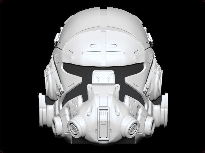 chute titans 2 pilote sci casque 3dshophelmet airsoft jeux jouets jeu accessoires guerrier chevalier guerre métro harceleur tomber armure 3D print model - Mito3D