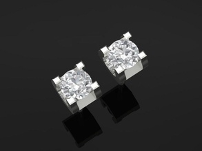tj 62 3d platinum diamond earring jewelry eardrops girandole earings earing drops jewel gem lady woman silver clothing earrings 3d print model - Mito3D