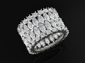 tj 67 3d de oro blanco anillo diamantes marquesa estilo la joyería joya gem el diamante precioso compromiso boda platino piedras preciosas zafiro ruby ropa los anillos 3d print model - Mito3D