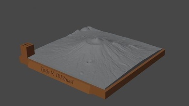 essayer Montagne paysage volcan terrain environnement nature photogrammétrie élévation dem science 3d print model - Mito3D