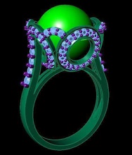 tjo 10 diamond ring jewelry jewel gem precious engagement wedding jewellery platinum gemstone sapphire emerald amethyst ruby garnet lapidary topaz rings 3d print model - Mito3D