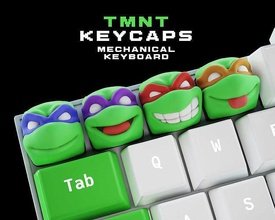 tmnt keycap 3d meccanico tastiera adolescente mutante ninja tartaruga tecla teclado mecanico ciliegia mx dsa sa artigiano raffaello leonardo donatello michelangelo giochi gioco giocattoli accessori 3d print model - Mito3D