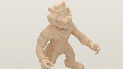 tmnt rasguño 3d imprimible ninja tortugas compañeros juego juguetes gato mutante adolescente figura juguete junta articulado juegos 3d print model - Mito3D