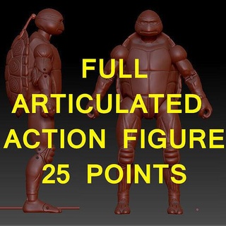tmnt teenage mutant ninja turtle action figure toy articulated joints full turtles marvel dc miniatures games figurines sculptures character statue human sculpture game toys 3d print model - Mito3D