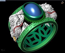 Kröte Ringe Ring Schmuck Gold Silber Diamant Luxus Design Juwel Mode Nashorn Matrix zbrush Platin 3d print model - Mito3D
