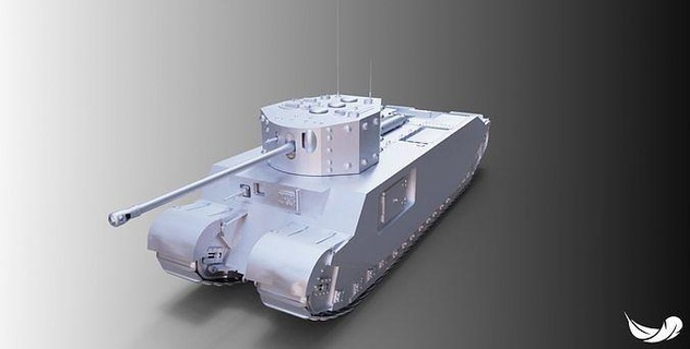 tren ii tank 3d model fbx stl askeri araç silah oyun tabanca oyunlar oyuncaklar 3d print model - Mito3D