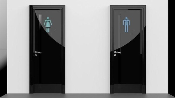 baño firmar 3d masculino hembra puerta hombre mujer niña chico restaurante casa 3d print model - Mito3D