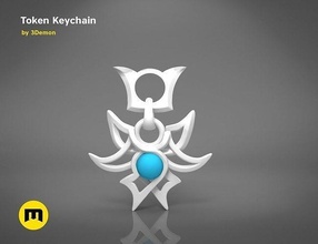 token keychain sword game gazing eye kingdom hearts 3dprint toy keyblade master xehanort accessories fantasy anime masters games toys 3d print model - Mito3D