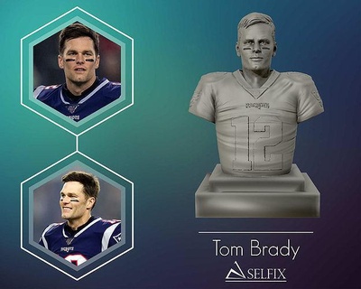 Brady 3d sculpture tombrady stratège super Bowl nfl football américain Football statue portrait visage ligue 3dprint 3dmodel art sculptures 3d print model - Mito3D