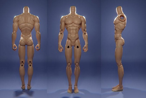 tom of finland inspired bjd vücut oyuncak bebek şekil model eklemli erkek anatomi karakter sanat heykeller 3d print model - Mito3D