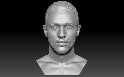 tom hardy bust 3d printing ready stl obj formats cillian murphy di caprio pitt smith venom mad max peaky blinders gangster mafia hollywood celebrity oscars character art sculptures 3d print model - Mito3D