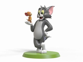 tom jerry 3d impressão brinquedo personagem rato 3dprint imprimível estátua figura colecionável 3dprinting desenho animado jogos brinquedos gato clássico 3d print model - Mito3D