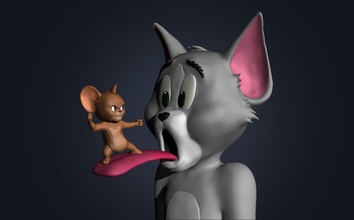 tom alemán escultura jerry gato ratón amigos dibujos animados modelo busto personaje juegos juguetes 3d print model - Mito3D