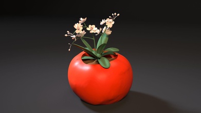 tomato planter art 3d printer decor decoration general pot vase interior other 3d print model - Mito3D