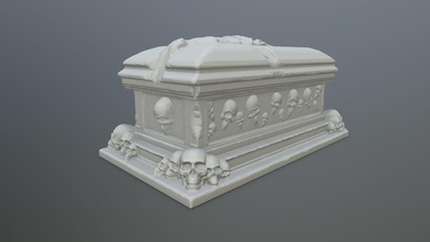 tomb print grave sepulcher stone vault gravestone dead zombie death tombstone games toys game accessories 3d print model - Mito3D