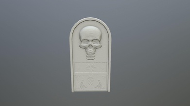 tombstone 14 print tomb skull wall grave sepulcher stone mossy post headstone games toys game accessories 3d print model - Mito3D