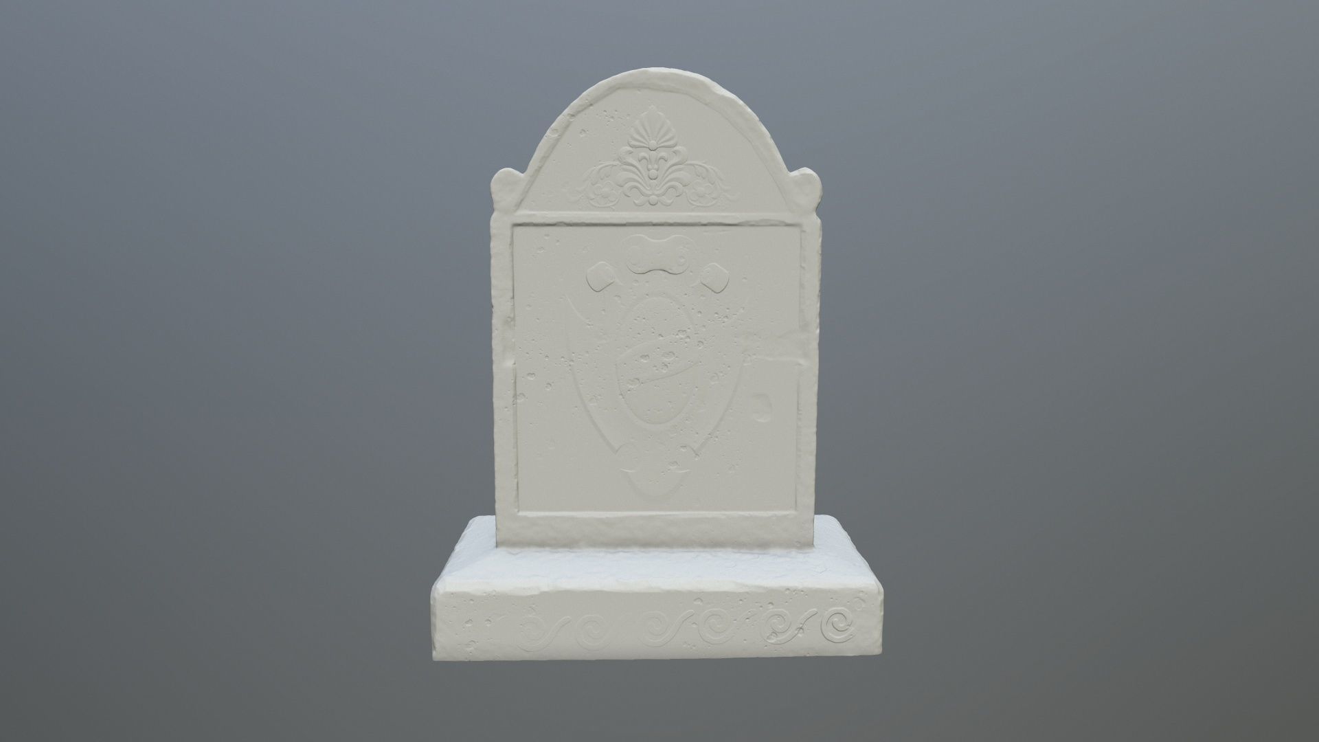 tombstone 2 pedestal print tomb skull wall grave old sepulcher stone mossy post can headstone gravestone games toys game accessories 3D print model - Mito3D