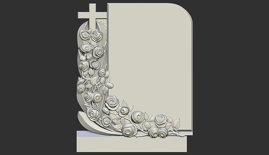 tombstone cross cnc cncmodel cnctombstone memorial monument cncmarble cnccarvemodel marble cncrelief stone bass dead tomb grave gravestone cemetery graveyard death headstone art signs logos 3d print model - Mito3D