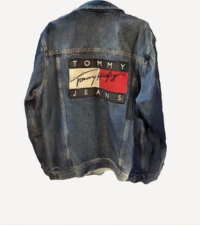 tommy jeans denim jacket tommyjeans scanned 3dmodel fashion style distressed unique defect character authentic realism detail versatile productdesign virtualreality videogames creativity iconic 3d print model - Mito3D
