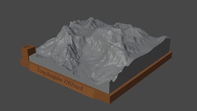 tongshanjiabu Berg Landschaft Vulkan Terrain Umgebung Natur Photogrammetrie Elevation Wissenschaft 3d print model - Mito3D
