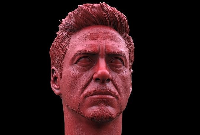 tony stark robert downey jr testa ferro uomo netto meraviglia dc comico supereroe ragno vendicatori hulk roberto miniature giocattoli figurine mcu celebrità somiglianza arte sculture 3D print model - Mito3D