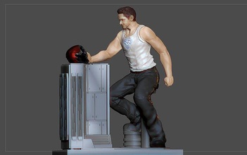 tony netto vendicatori gioco statua uomo ferro meraviglia mcu arte sculture 3d print model - Mito3D
