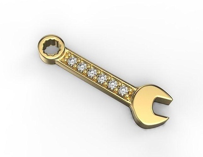 outil or pendentif outils argent imprimable bijoux diamant anneaux bijou tiffany Hermès vancleef chopard Chanel graff Versace Gucci pendentifs 3d print model - Mito3D