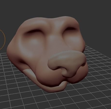 toony hyena fursuit head -movable jaw nose- furry fur wolf dog fursona anthro business animals mammal zootopia art sculptures 3D print model - Mito3D