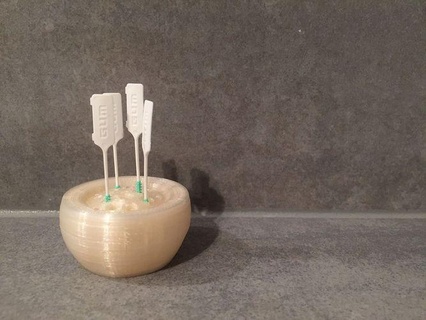 dente Comida escolher tigela recipiente suporte copo palito talheres jantar banheiro cozinha festa coquetel picaretas casa 3d print model - Mito3D