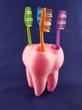 tooth toothbrush holder teeth bathroom bath medicine brush mouth dental hygiene sink dentist houseware dentistry care house 3d print model - Mito3D