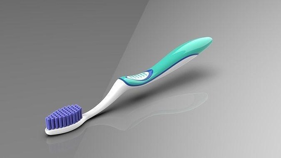 Zahnbürste 3d Modell Badezimmer Zahn Hygiene Pflege Haus reinigen Oral Bürste Zähne Dental Gesundheitswesen medizinisch Zuhause Zahnpasta Weiß Plastik Frische 3d print model - Mito3D