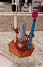 escova dente suporte casa projeto decoração banho moderno utensílios domésticos deco banheiro dental cuidado estilo organização pia odontologia 3d print model - Mito3D