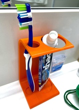escova dente suporte plástico passatempo faça 3d print model - Mito3D