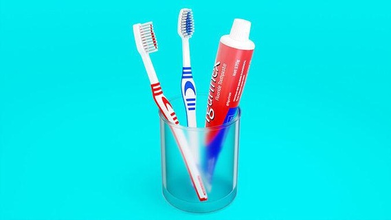 toothpaste toothbrush tooth paste brush teeth tube bathroom bath health mouth clean shower fluoride gigi sikat sikatgigi pastagigi kamarmandi house 3d print model - Mito3D