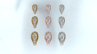 parte superior pingente jóias jóia diamante feito à mão ouro bonito pingentes 3d print model - Mito3D